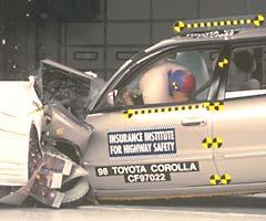 Краш тесты автомобилей Toyota Corolla 1998-02