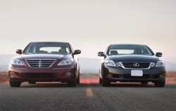 Сравнительный тест 2009 Hyundai Genesis 4.6 и 2008 Lexus GS 350