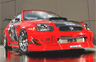 Тюнинг Subaru Impreza WRX STi 2004 - красная машина с APR Widebody SS/GT